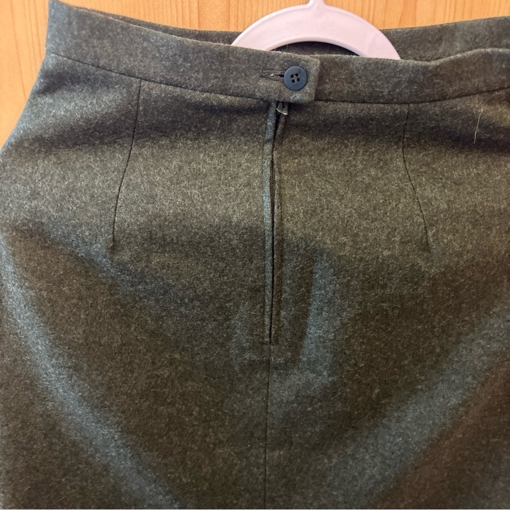 Retro 1970s Bavarian Wool Skirt Dk Green Oktoberfest Alpine  A-Line Sz 26 - Picture 8 of 14